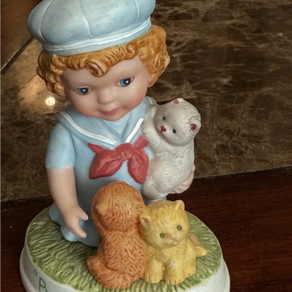 Avon Sailor Boy Figurine with Blue and Red Accents